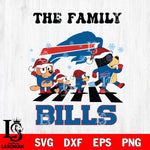 Buffalo Bills Family Bluey Christmas Svg Eps Dxf Png File, Digital Download