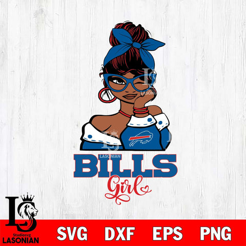 Buffalo Bills Fan Girl Svg Eps Dxf Png File, Digital Download, Instant Download