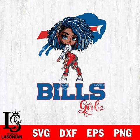 Buffalo Bills Fan Girl Svg Eps Dxf Png File, Digital Download, Instant Download