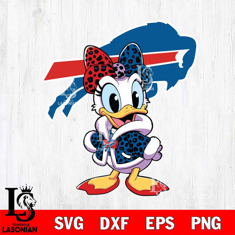 Buffalo Bills Fancy Daisy Duck Disney Svg Eps Dxf Png File, Digital Download, Instant Download