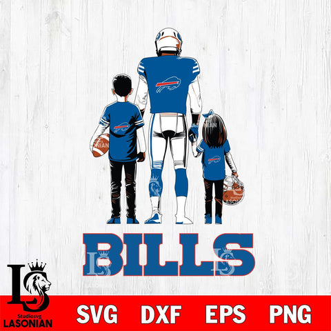 Buffalo Bills Father And Child Football SVG DXF EPS PNG FILE,NFL SVG, Father day Digital Download,Instant Download, Silhouette