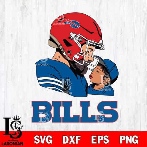 Buffalo Bills Father And Child Rugby SVG DXF EPS PNG FILE,NFL SVG, Father day Digital Download,Instant Download, Silhouette