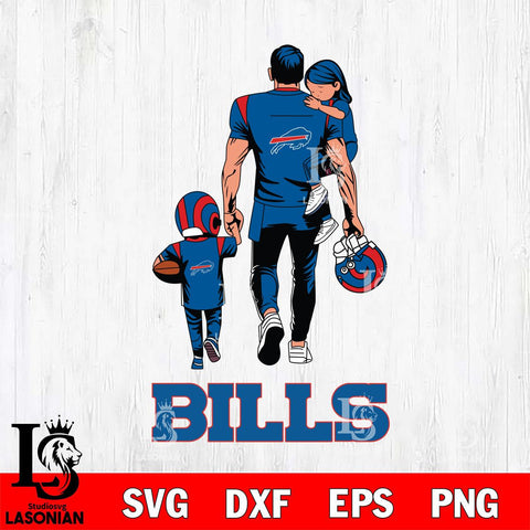 Buffalo Bills Father And Son Football SVG DXF EPS PNG FILE,NFL SVG, Father day Digital Download,Instant Download, Silhouette
