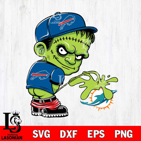 Buffalo Bills Frankenstein Piss On Miami Dolphins Svg Eps Dxf Png File, Digital Download, Instant Download