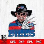Buffalo Bills Freddy Krueger Horror Halloween Svg Eps Dxf Png File, Digital Download, Instant Download