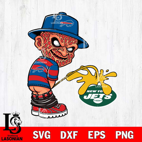Buffalo Bills Freddy Krueger Piss On New York Jets Svg Eps Dxf Png File, Digital Download, Instant Download