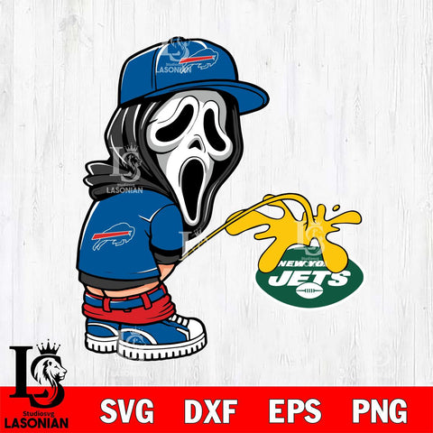 Buffalo Bills Ghostface Piss On New York Jets Svg Eps Dxf Png File, Digital Download, Instant Download