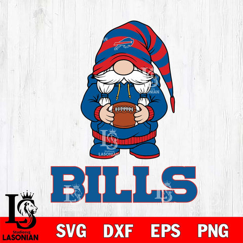 Buffalo Bills Gnome Sport File Cut, NFL SVG, Digital Download , CHRISTMAS Criucut , Silhouette