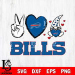 Buffalo Bills Gnomes Peace & Love Svg Eps Dxf Png File, Digital Download, Instant Download