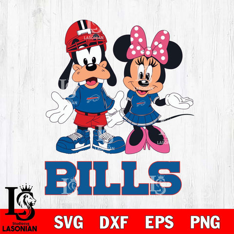 Buffalo Bills Goofy and Minnie mouse Football SVG DXF EPS PNG FILE,NFL Cricut ,Football Digital Download,Instant Download, Silhouette