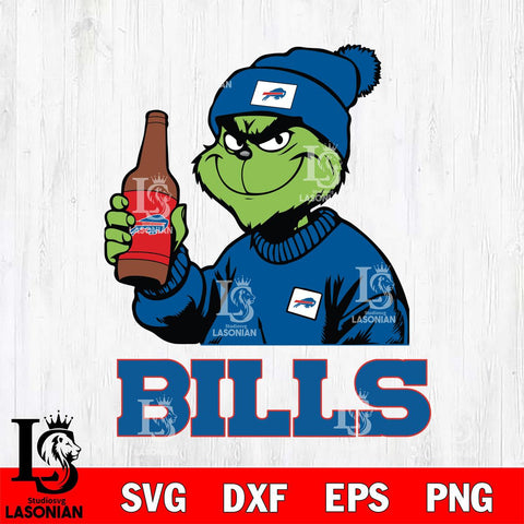 Buffalo Bills Grinch Drinking Beer Christmas Svg Eps Dxf Png File,Cricut svg files, Digital Download, Instant Download