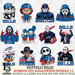 Buffalo Bills Halloween Bundle 12 SVG Svg Eps Dxf Png File, Bundle NFL svg, Digital Download, Instant Download