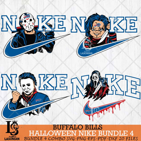 Buffalo Bills Halloween NFL Bundle 4 Svg Eps Dxf Png File, Digital Download, Instant Download