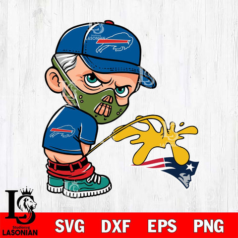 Buffalo Bills Hannibal Lecter Piss On New England Patriots Svg Eps Dxf Png File, Digital Download, Instant Download
