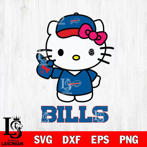 Buffalo Bills Hello Kitty Best Fan Svg Eps Dxf Png File, Digital Download, Instant Download