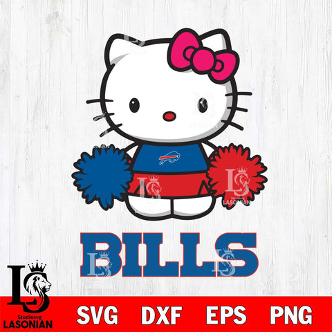 Buffalo Bills Hello Kitty Cheerleader 2 Svg Eps Dxf Png File, Digital Download, Instant Download