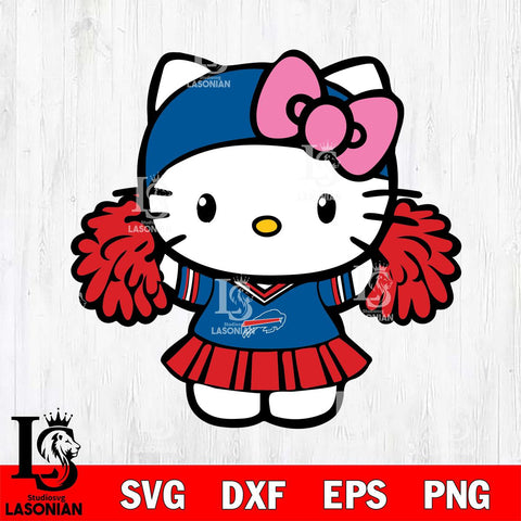 Buffalo Bills Hello Kitty Cheerleader 5 Svg Eps Dxf Png File, Digital Download, Instant Download