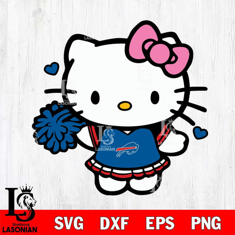 Buffalo Bills Hello Kitty Cheerleader 6 Svg Eps Dxf Png File, Digital Download, Instant Download