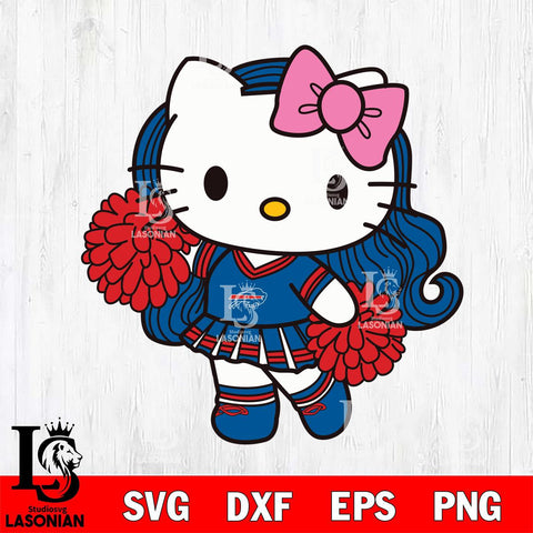 Buffalo Bills Hello Kitty Cheerleader 7 Svg Eps Dxf Png File, Digital Download, Instant Download