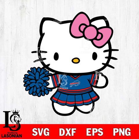 Buffalo Bills Hello Kitty Cheerleader 8 Svg Eps Dxf Png File, Digital Download, Instant Download