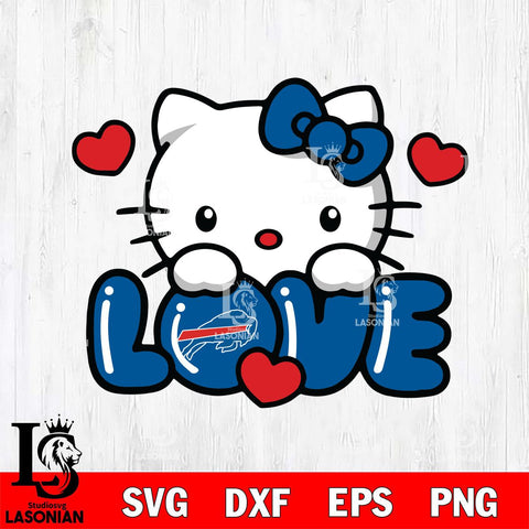 Buffalo Bills Hello Kitty Love Svg Eps Dxf Png File, Digital Download, Instant Download