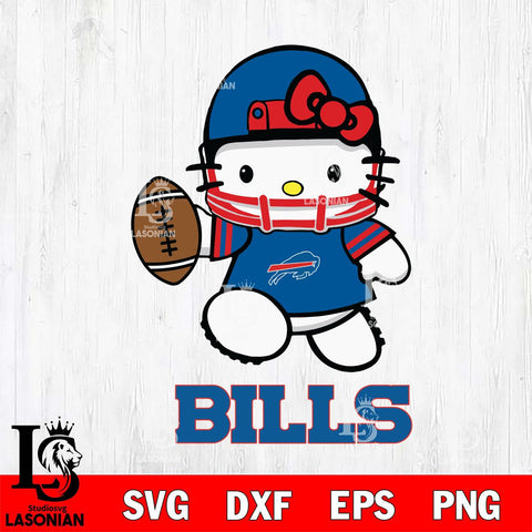 Buffalo Bills Hello Kitty Nfl 4 Svg Eps Dxf Png File, Digital Download, Instant Download
