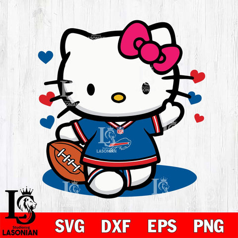 Buffalo Bills Hello Kitty sport 10 Svg Eps Dxf Png File, Digital Download, Instant Download