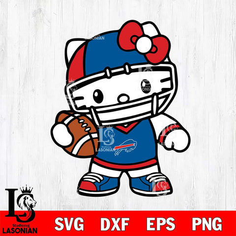 Buffalo Bills Hello Kitty sport 2 Svg Eps Dxf Png File, Digital Download, Instant Download