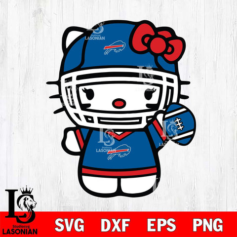 Buffalo Bills Hello Kitty sport 6 Svg Eps Dxf Png File, Digital Download, Instant Download