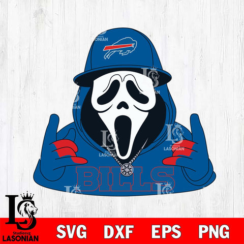 Buffalo Bills Horror Character Ghostface Sport Svg Eps Dxf Png File, Digital Download, Instant Download