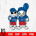 Buffalo Bills Jack Skellington And Pennywise Football Svg Eps Dxf Png File, Digital Download, Instant Download