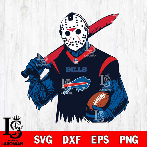 Buffalo Bills Jason Voorhees Horror 11 Svg Eps Dxf Png File, NFL svg, Digital Download, Instant Download