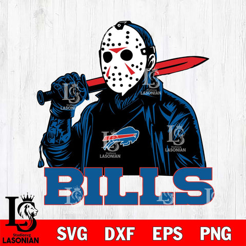 Buffalo Bills Jason Voorhees Horror 12 Svg Eps Dxf Png File, NFL svg, Digital Download, Instant Download