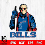 Buffalo Bills Jason Voorhees Horror 3 Svg Eps Dxf Png File, NFL svg, Digital Download, Instant Download