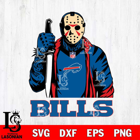 Buffalo Bills Jason Voorhees Horror 3 Svg Eps Dxf Png File, NFL svg, Digital Download, Instant Download
