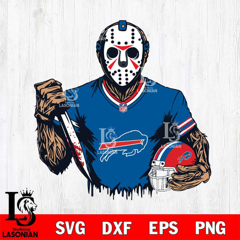 Buffalo Bills Jason Voorhees Horror 5 Svg Eps Dxf Png File, NFL svg, Digital Download, Instant Download