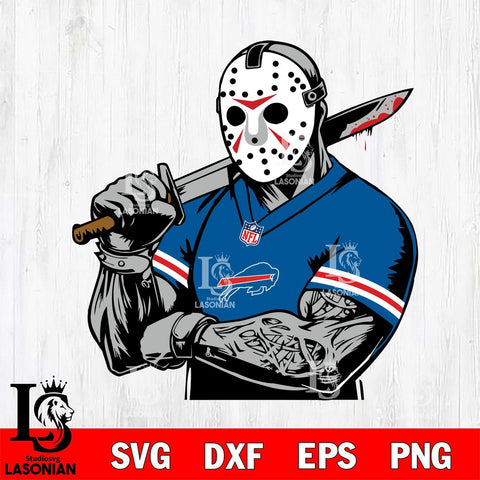 Buffalo Bills Jason Voorhees Horror 6 Svg Eps Dxf Png File, NFL svg, Digital Download, Instant Download