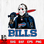 Buffalo Bills Jason Voorhees Horror Halloween Svg Eps Dxf Png File, Digital Download, Instant Download