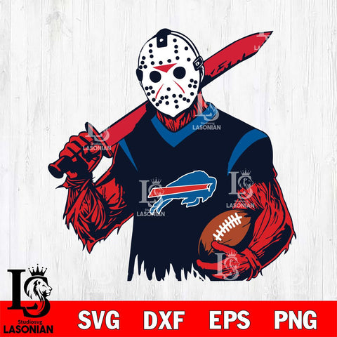 Buffalo Bills Jason Voorhees Horror Halloween 2 Svg Eps Dxf Png File, Digital Download, Instant Download