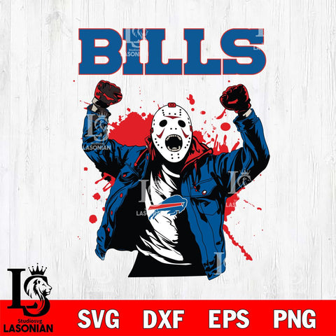 Buffalo Bills Jason Voorhees Horror Halloween 3 Svg Eps Dxf Png File, Digital Download, Instant Download