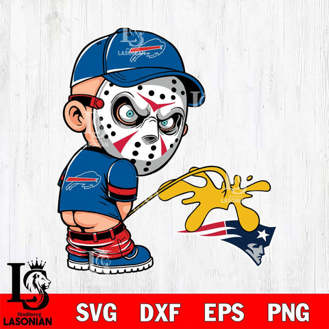 Buffalo Bills Jason Voorhees Piss On New England Patriots Svg Eps Dxf Png File, Digital Download, Instant Download