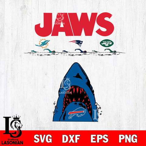 Buffalo Bills Jaws Eat Dolphins, Patriots, Jets Svg Eps Dxf Png File, Digital Download, Instant Download