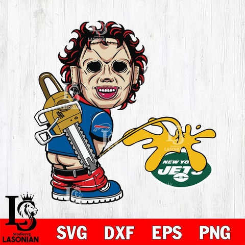 Buffalo Bills Leatherface Piss On New York Jets Svg Eps Dxf Png File, Digital Download, Instant Download