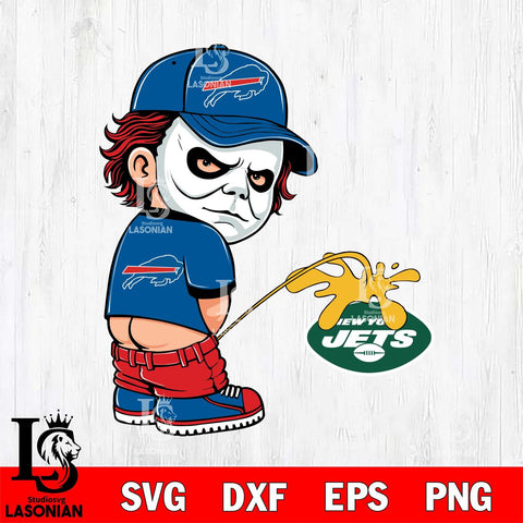 Buffalo Bills Michael Myers Piss On New York Jets Svg Eps Dxf Png File, Digital Download, Instant Download