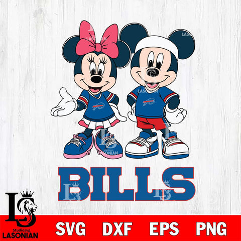 Buffalo Bills Mickey And Minnie Football Svg Eps Dxf Png File, NFL svg , Digital Download , Instant Download, Cricut File