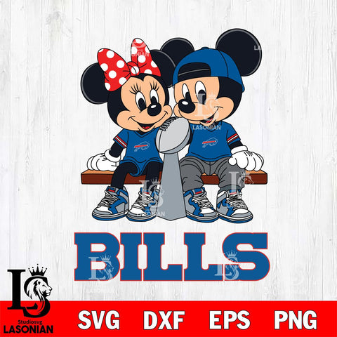 Buffalo Bills Mickey And Minnie Football Champions Svg Eps Dxf Png File, NFL svg , Digital Download , Instant Download, Cricut File