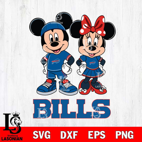 Buffalo Bills Mickey And Minnie Rugby Svg Eps Dxf Png File, NFL svg , Digital Download , Instant Download, Cricut File