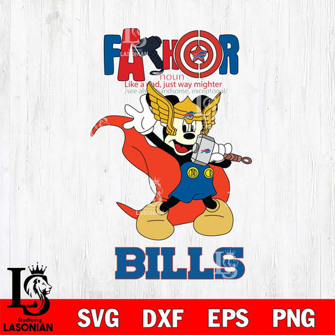 Buffalo Bills Mickey Father Sport Svg Eps Dxf Png File, NFL File Cut,Digital Download,Instant Download,Disney Svg Files