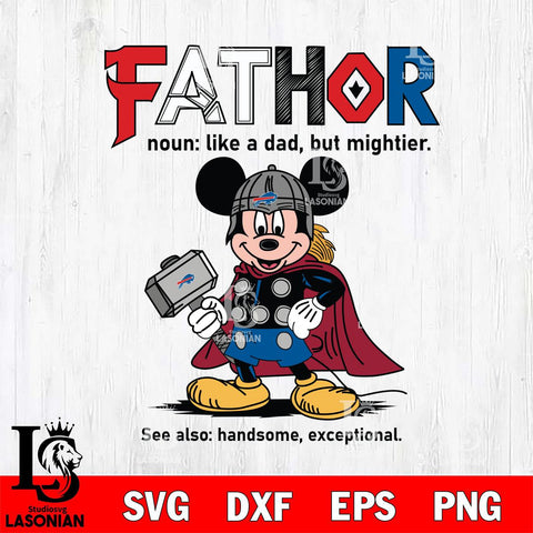 Buffalo Bills Mickey Fathor Sport Svg Eps Dxf Png File, NFL File Cut,Digital Download,Instant Download,Disney Svg Files