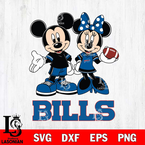 Buffalo Bills Mickey Minnie Football Svg Eps Dxf Png File, NFL svg , Digital Download , Instant Download, Cricut File
